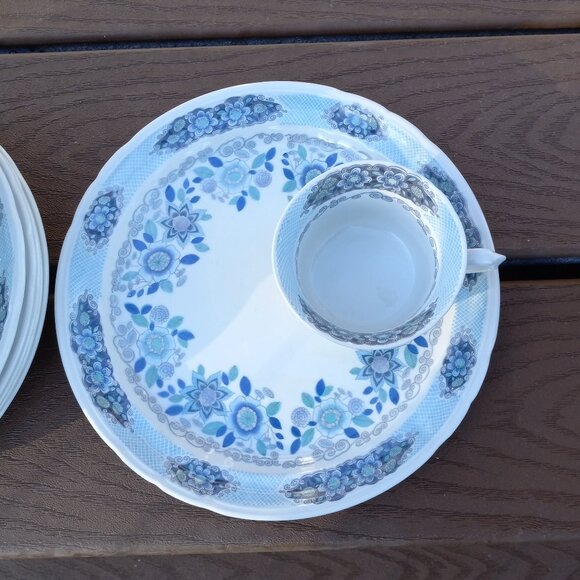 Vintage Pontesa Miranda Snack Plates and Cups Made in Spain 11 Pieces - Picture 2 of 16